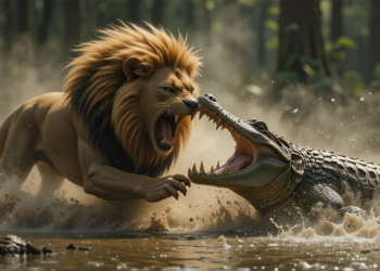 Rescue Story: Rescue Team Saves a Lion from a Crocodile