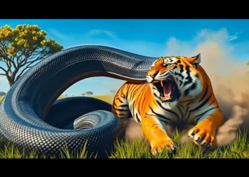 Rescue Story: Rescue Team Rescues a Tiger from a Giant Python