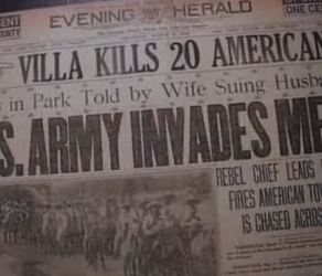 14 de marzo, 1916 “Expedición Punitiva” del ejército norteamericano cruza la frontera por Ciudad Juárez -por el rancho Culbertson- y por el frente de Columbus para perseguir a Francisco Villa, aprehenderlo y fusilarlo por el ataque hecho el día 9 de este mes y año a la población de Columbus, Nuevo México.